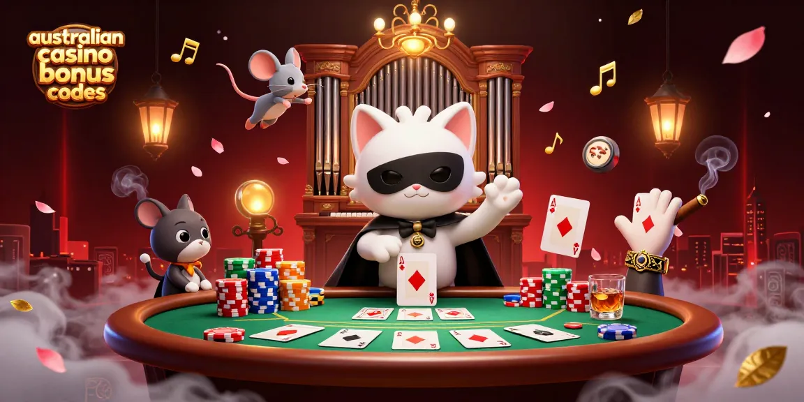 Spin the exciting australian casino bonus codes scene with a masked cat at a grand pipe organ!