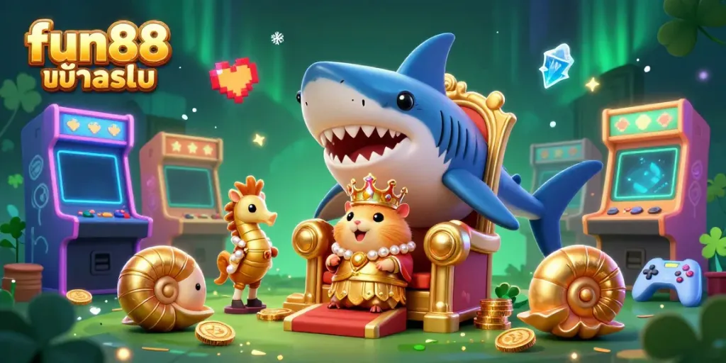Engage with the vibrant fun88 เข้าระบบ gaming experience featuring playful characters and dynamic casino elements.