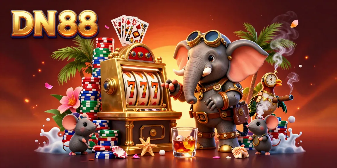 Play slots and enjoy vibrant casino action with DN 88's steampunk elephant engineer and friends.