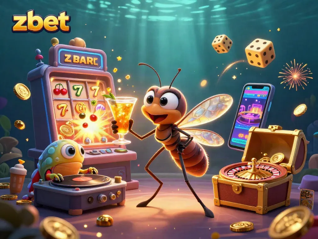Experience the excitement of zbet with vibrant casino elements and a dynamic underwater scene.