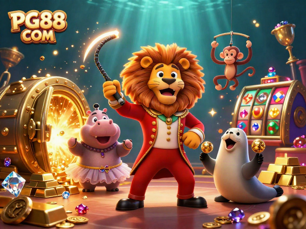 Experience thrilling wins with PG88 COM at our vibrant casino scene filled with gold and excitement.