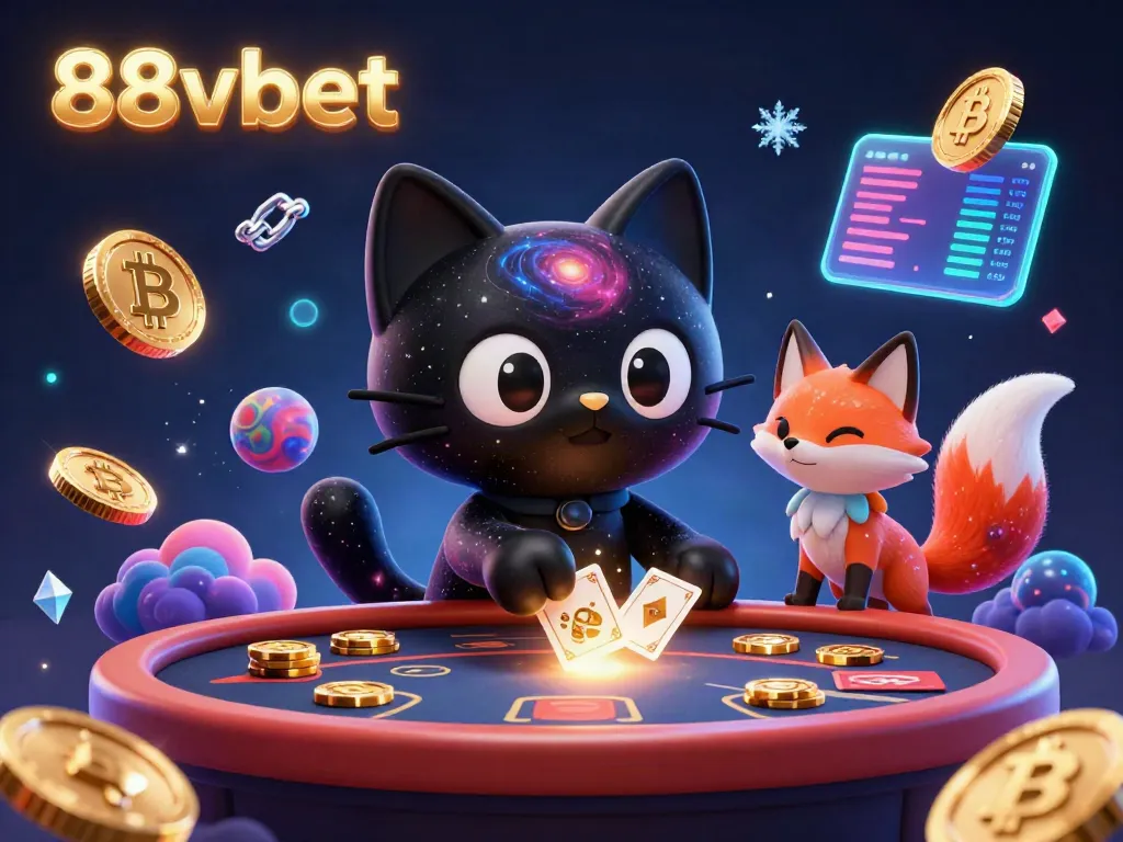 Experience thrilling gameplay with 88vbet at a cosmic casino, visualized with vibrant characters and dynamic elements.