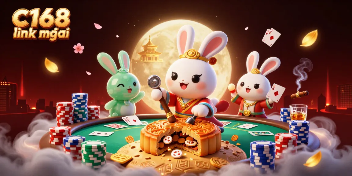 Engage with c168 link mới at this vibrant 3D casino scene showcasing a poker action.